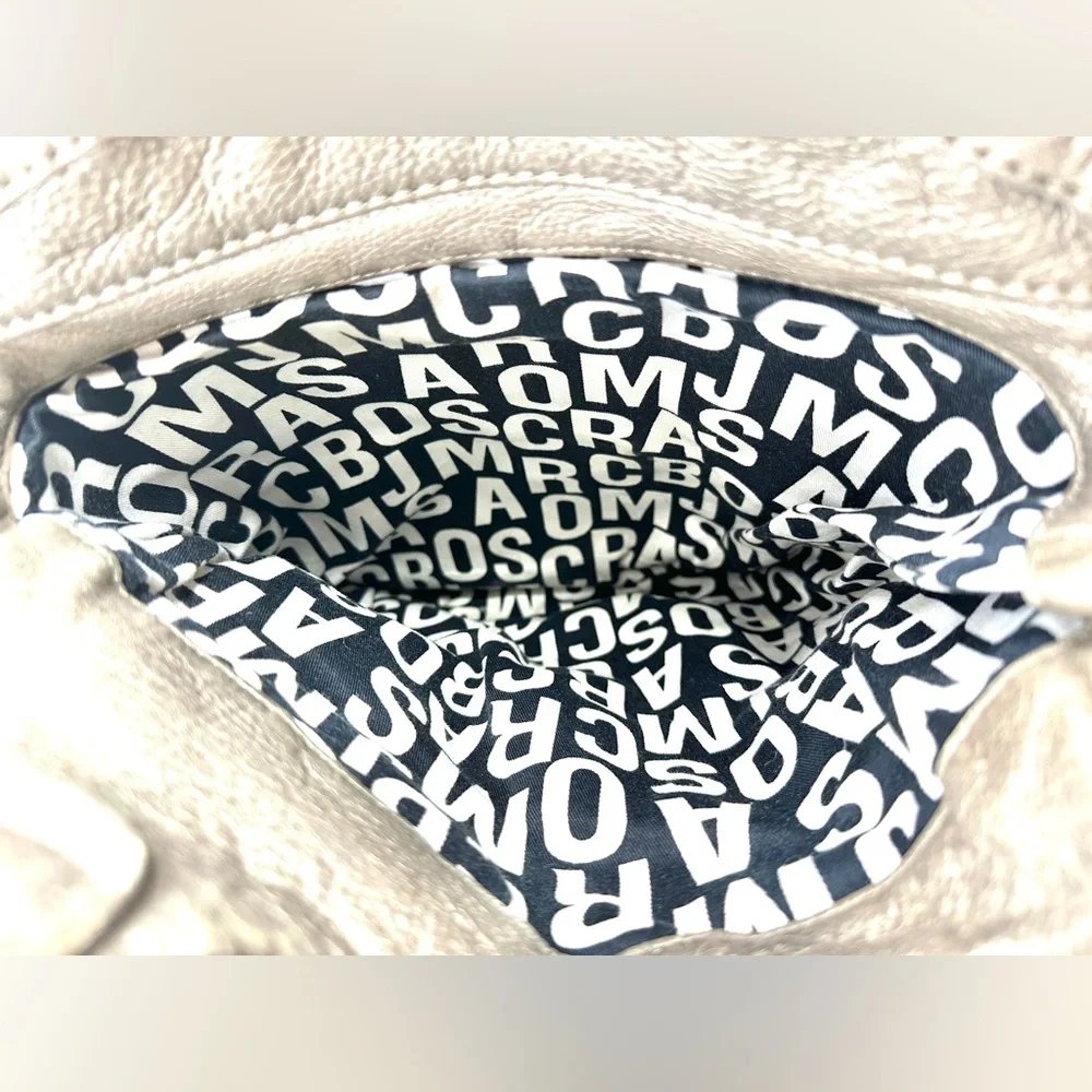 Marc by Marc Jacobs Gold Leather Large Shoulder Bag Turn Locks 3 Sections - Picture 8 of 14